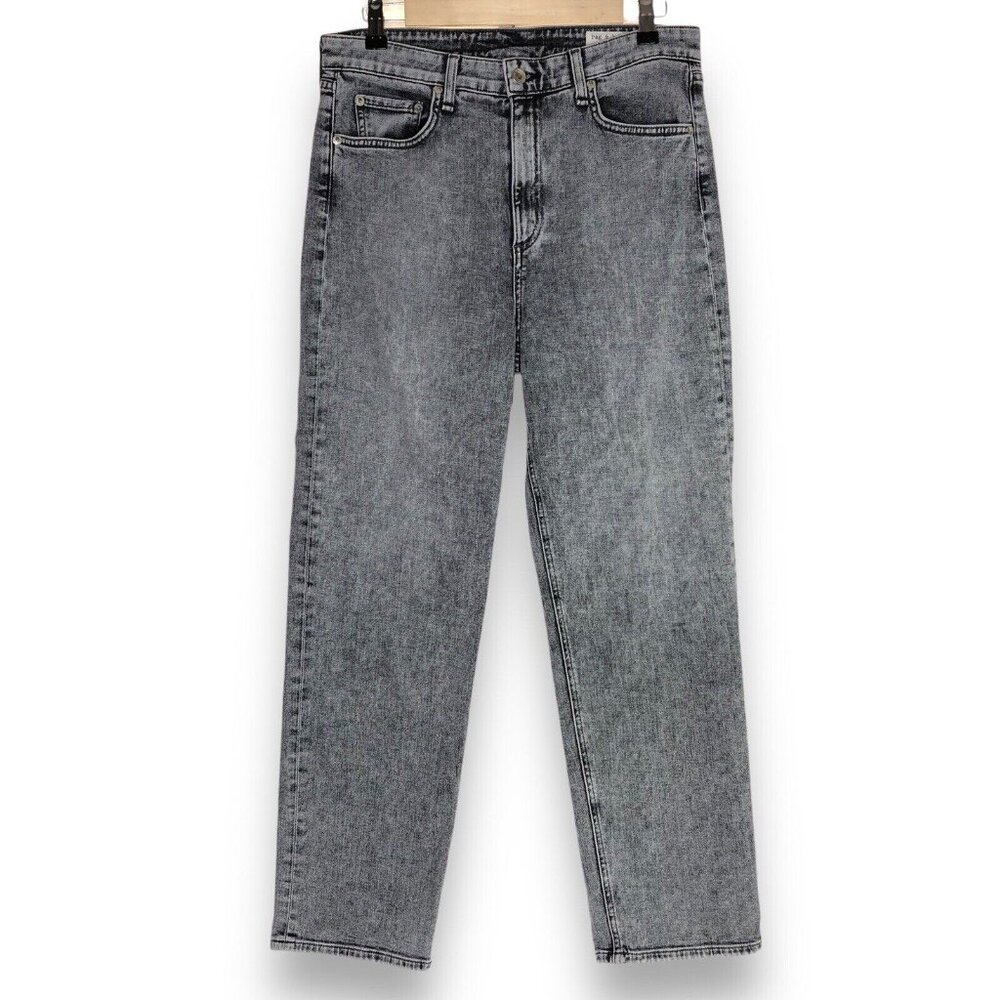 Rag & Bone Gray Straight Leg Acid Wash Jeans
